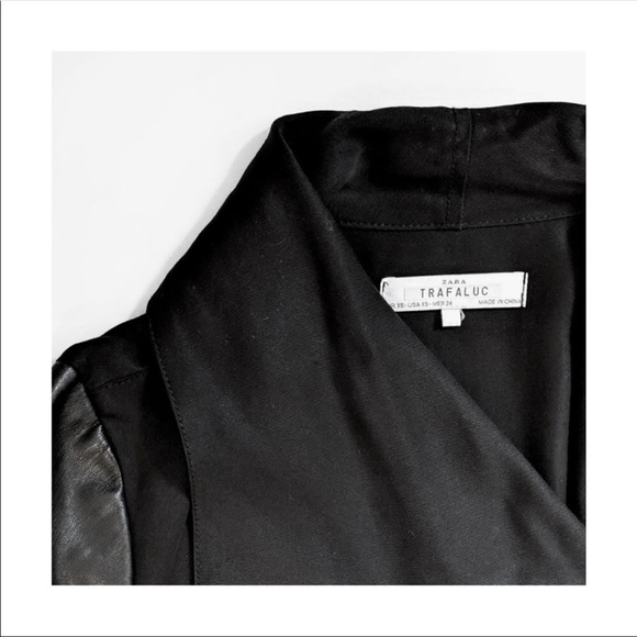 Zara Trafaluc Black Moto Jacket. Size XS. P/A1138/375 - Picture 6 of 7